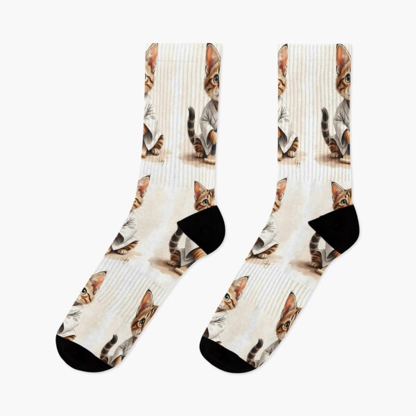 Item preview, Karate Kitten Scroll – Cartoon Tabby designed and sold by nhk999.
