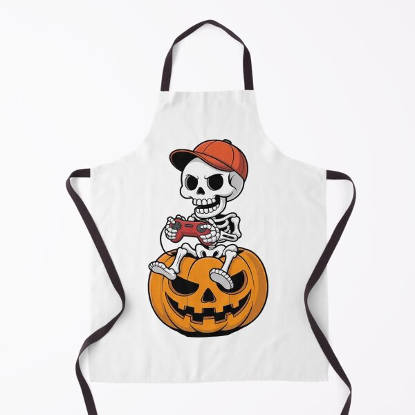 Item preview, Halloween Gamer Skeleton Pumpkin Video Gaming designed and sold by Vastingan.