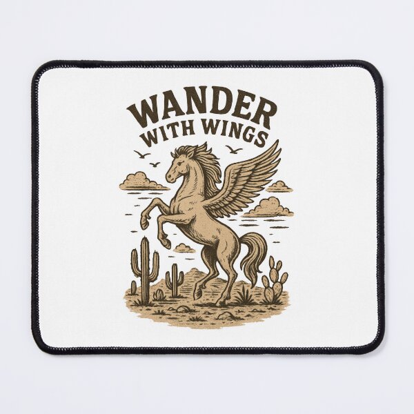 Item preview, Wander With Wings – Pegasus Western Fantasy Quote Design designed and sold by inkoutninja.
