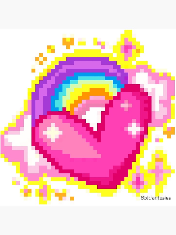 Pixel Heart Suncatcher/ Rainbow Maker – Meowroyaleart