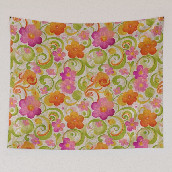 Item preview, 60's Retro Floral designed and sold by BNikiDesigns.