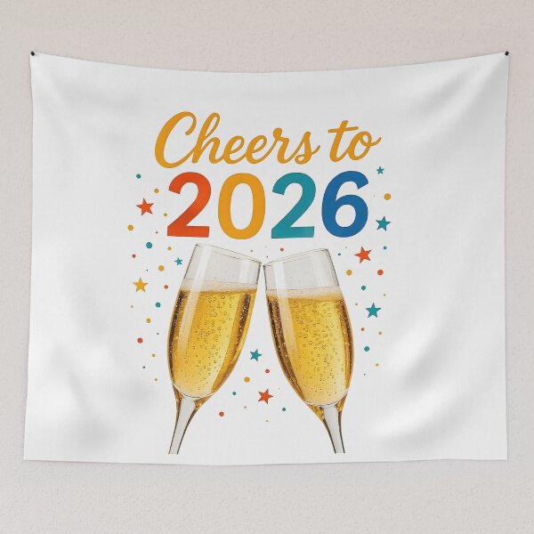 Item preview, cheers to 2026, HNY, new year 2026, 26 new year designed and sold by TrueArtVibes.