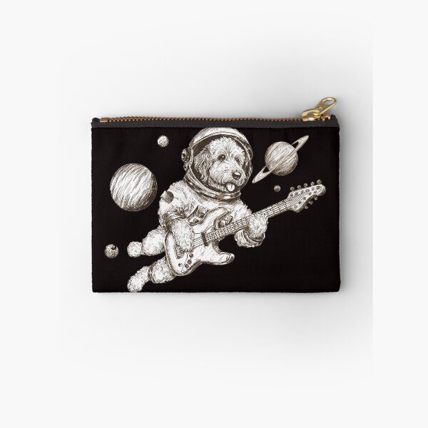 Item preview, Goldendoodle in space playing guitar designed and sold by HEXANDGLOSS.