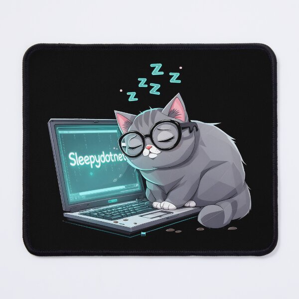 Item preview, sleepydotnet Sleepy Cat Coder designed and sold by Uglyandcute.