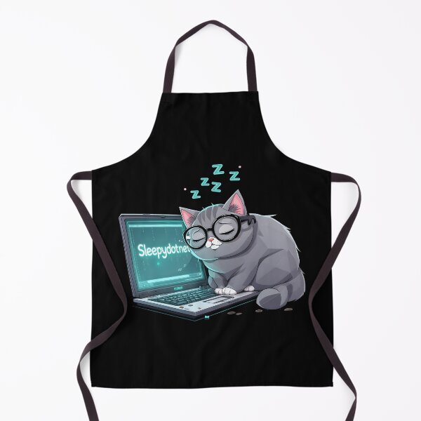 Item preview, sleepydotnet Sleepy Cat Coder designed and sold by Uglyandcute.