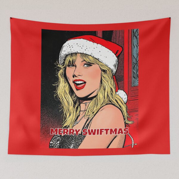 Item preview, Merry Swiftmas - Taylor Swift Comic style Portrait designed and sold by Vicky021.