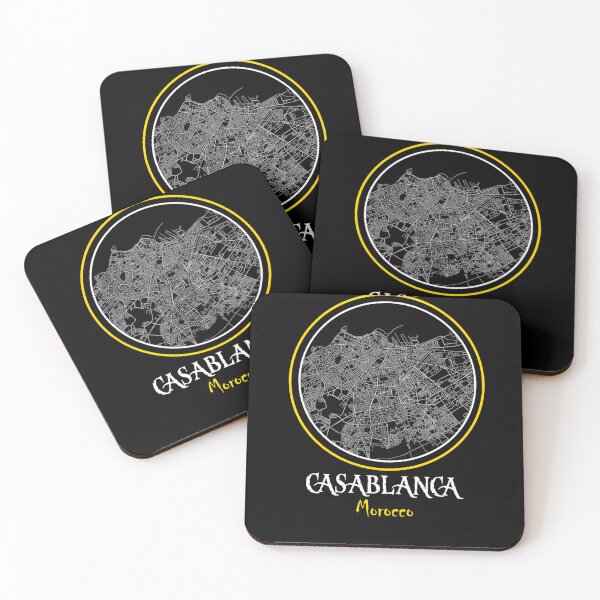 Item preview, Casablanca City Map – Modern Moroccan Urban Art designed and sold by NORENTE.