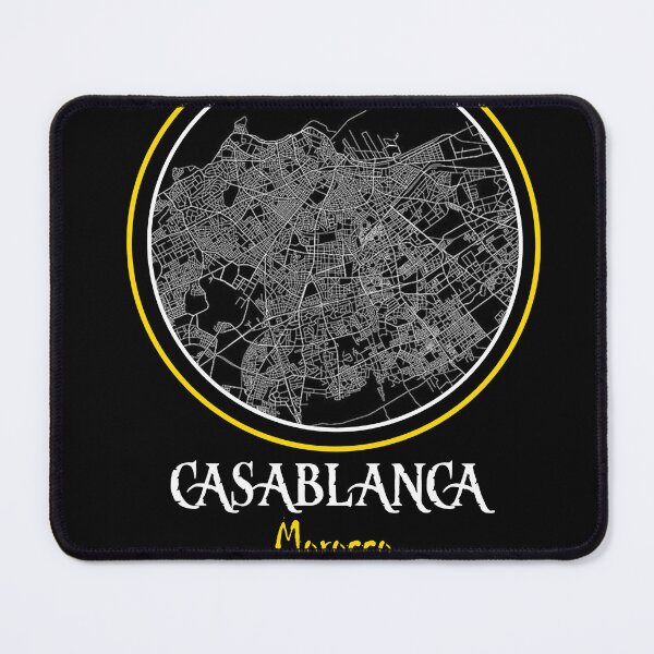 Item preview, Casablanca City Map – Modern Moroccan Urban Art designed and sold by NORENTE.
