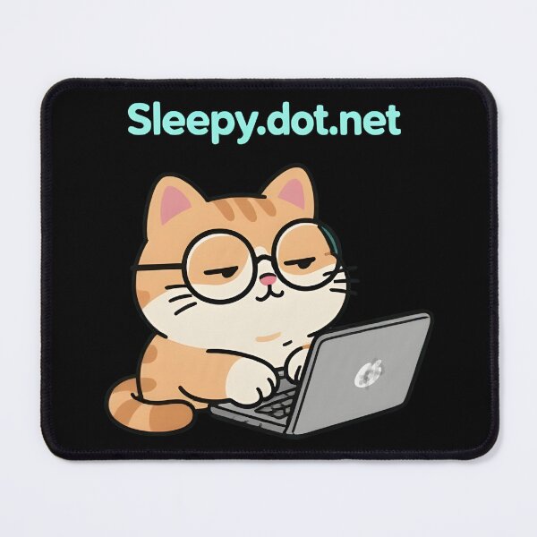 Item preview, sleepydotnet Sleepy Cat Coder designed and sold by Uglyandcute.