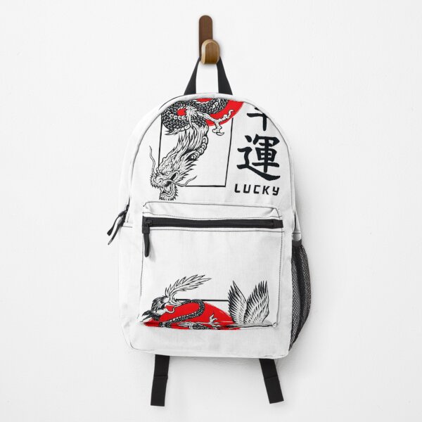 Item preview, Lucky Dragon and Crane – Japanese Kanji Oriental Design designed and sold by CleanQuotes.