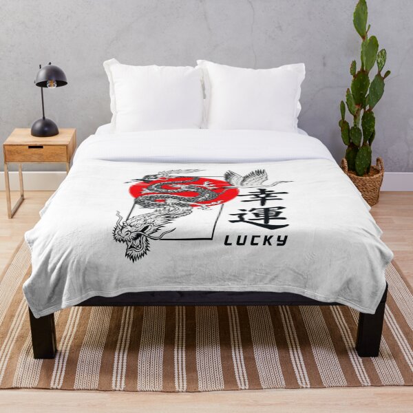 Item preview, Lucky Dragon and Crane – Japanese Kanji Oriental Design designed and sold by CleanQuotes.