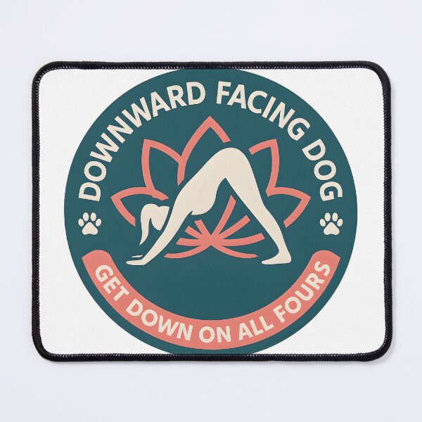 Item preview, Funny Downward Dog Yoga Pose Parody Design with Get Down On All Fours Quote designed and sold by WarFX Designs.