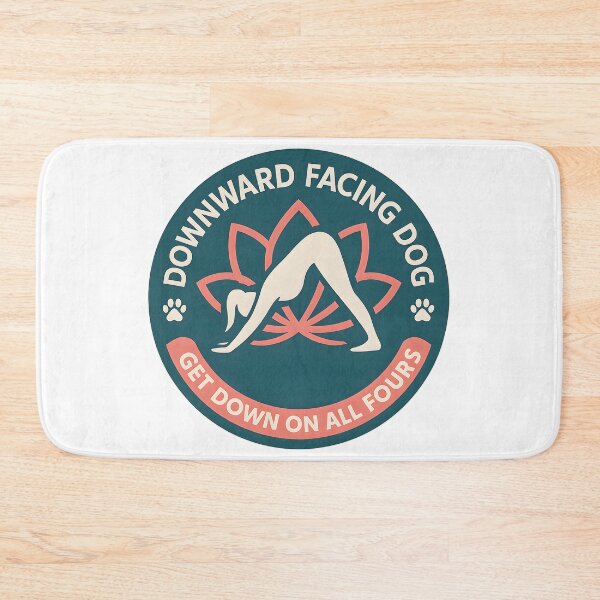 Item preview, Funny Downward Dog Yoga Pose Parody Design with Get Down On All Fours Quote designed and sold by WarFX Designs.