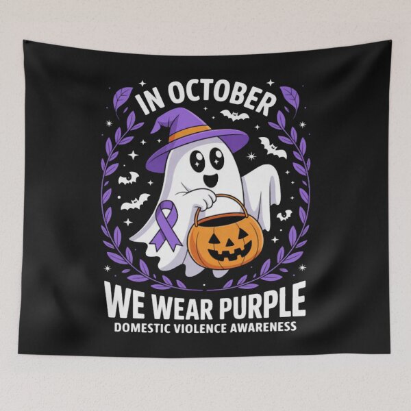 Item preview, Halloween Ghost Purple Domestic Violence Awareness designed and sold by Vastingan.