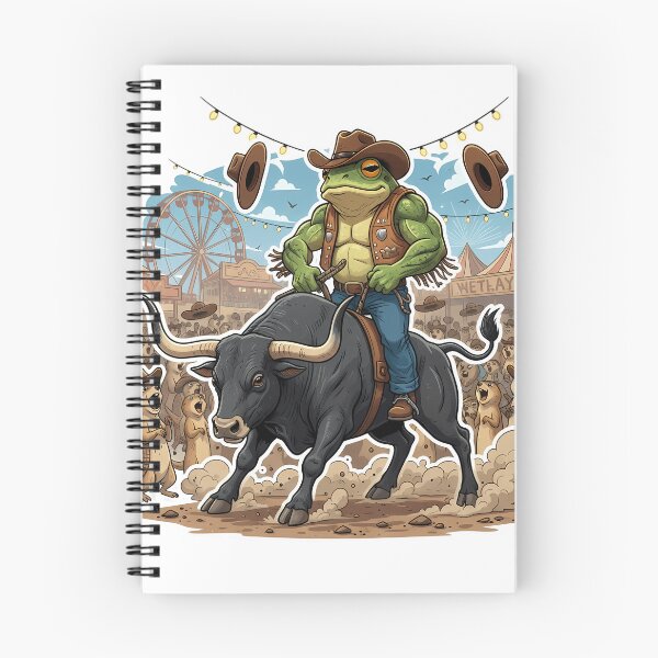Item preview, Rodeo Frog Bull Rider Funny Western Art designed and sold by Drip stamp.