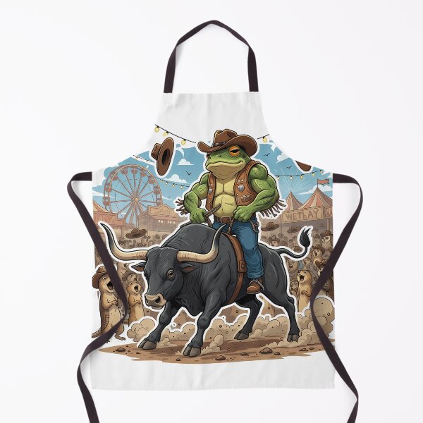 Item preview, Rodeo Frog Bull Rider Funny Western Art designed and sold by Drip stamp.