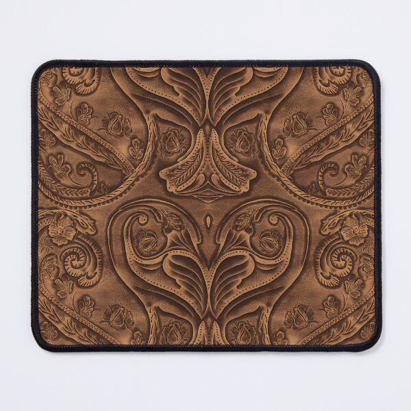 Item preview, Embossed Leather Pattern – Rustic Western Tooled Texture Art, Faux Leather Look designed and sold by CoastalEmp.