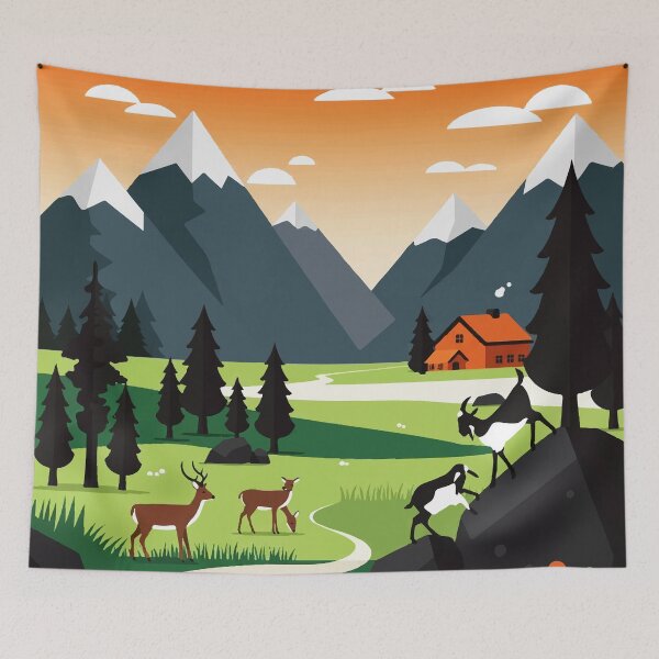 Item preview, Picturesque mountain scenery designed and sold by Design4uStudio.