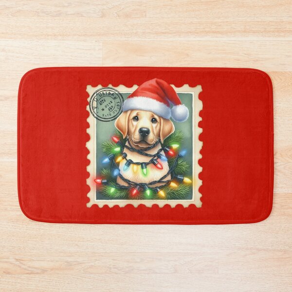 Item preview, Christmas Labrador with hat and festive garlands designed and sold by Astralia.