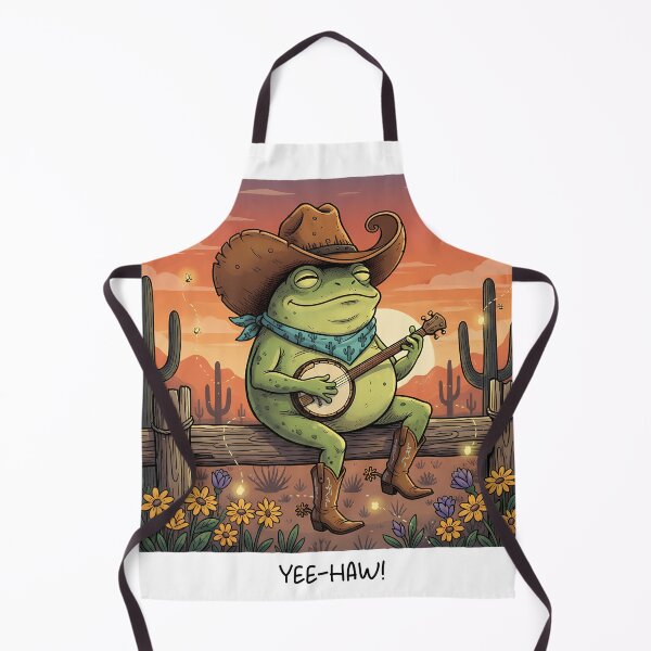 Item preview, Yee-Haw Frog Banjo Player Western Art designed and sold by Drip stamp.