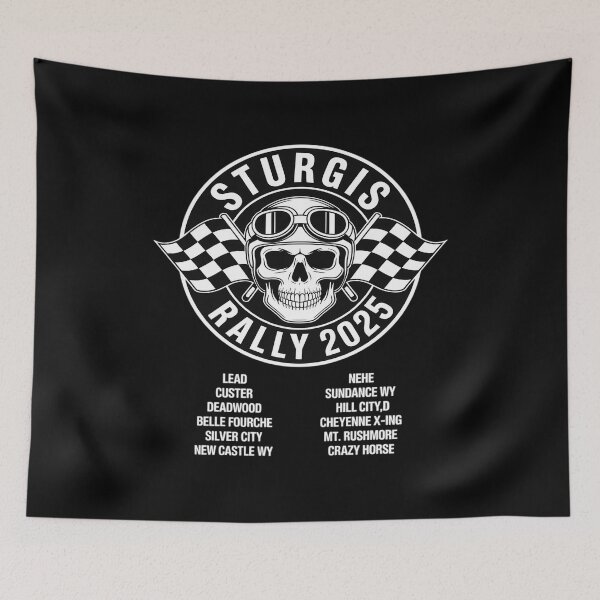 Item preview, Sturgis 2025 Motorcycle Rally Black Hills Biker Skull Ride designed and sold by procionartss.