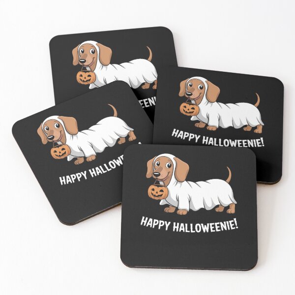 Item preview, Happy Halloweenie Dachshund Dog Ghost Lazy Halloween designed and sold by LeeEvans222.