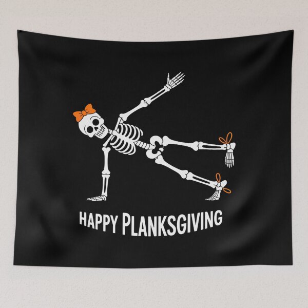 Item preview, Happy Planksgiving Flowy Yoga Skeleton Thanksgiving Yoga designed and sold by LeeEvans222.