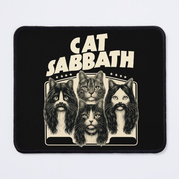Item preview, Cat Sabbath – Funny Rock Band Parody Cat designed and sold by CleanQuotes.