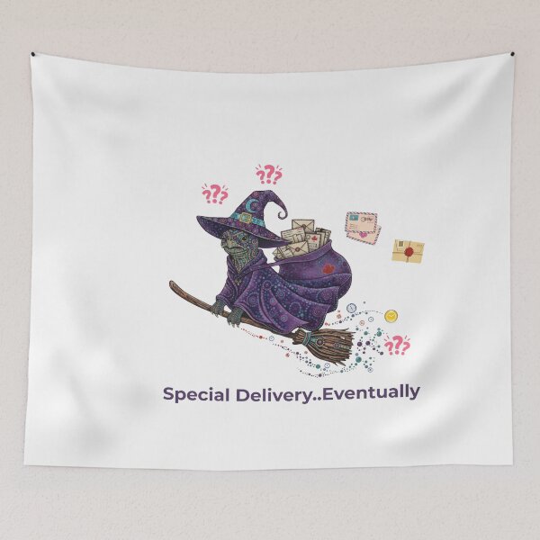 Item preview, Witty Canada Post Strike T-Shirt | 'Special Delivery Eventually' Turtle Wizard Tee | Funny Canadian Humour Dot Art designed and sold by DotsNSoul.