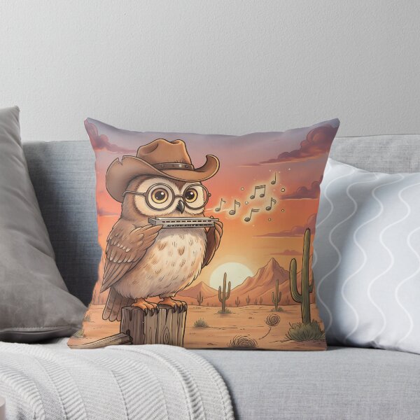Item preview, Harmonica Owl Cowboy Sunset Art designed and sold by Drip stamp.