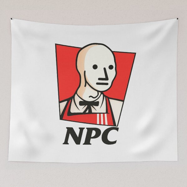 Item preview, NPC Meme Parody – Funny Minimalist Character Design designed and sold by CleanQuotes.
