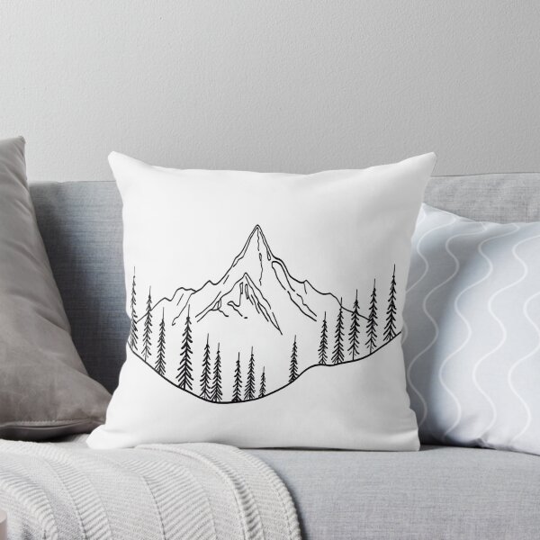 Item preview, Minimalist Nature Line Art - Mountain Landscape Design designed and sold by MODENESTY.