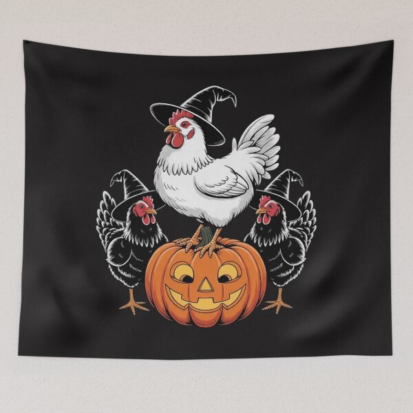 Item preview, Halloween Rooster Witchy Bird Pumpkin Poultry designed and sold by Ikwalima.