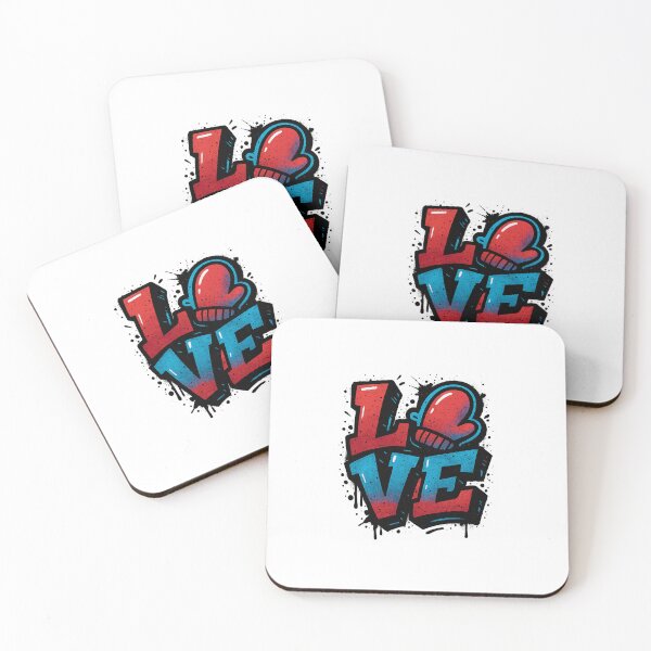 Item preview, Graffiti LOVE Typography with Mitten Icon – Urban Winter Art designed and sold by BoldApparel.