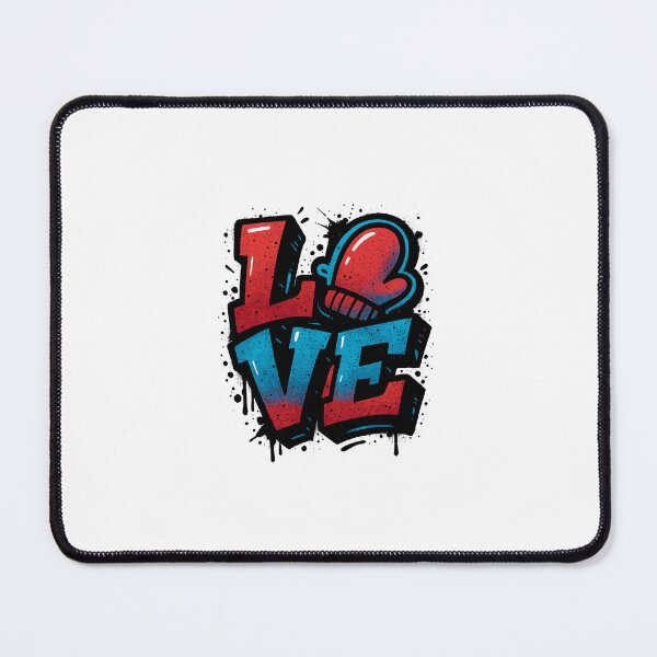 Item preview, Graffiti LOVE Typography with Mitten Icon – Urban Winter Art designed and sold by BoldApparel.