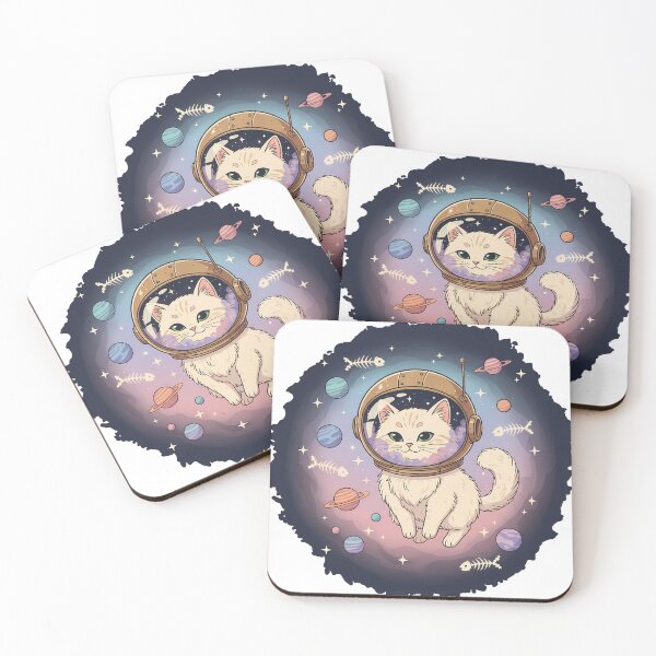 Item preview, Cute Space Cat Astronaut Nebula Art designed and sold by Drip stamp.