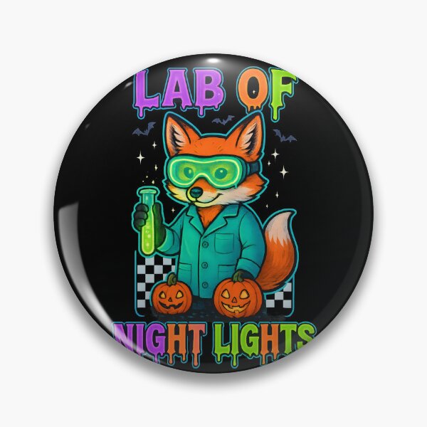 Item preview, Lab of Night Lights – Cute Fox Medical Lab Tech Halloween T-Shirt designed and sold by ClinicalHubs.