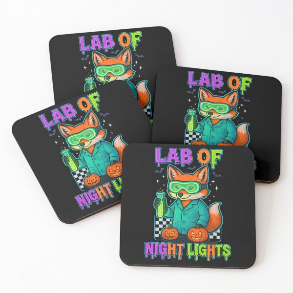 Item preview, Lab of Night Lights – Cute Fox Medical Lab Tech Halloween T-Shirt designed and sold by ClinicalHubs.