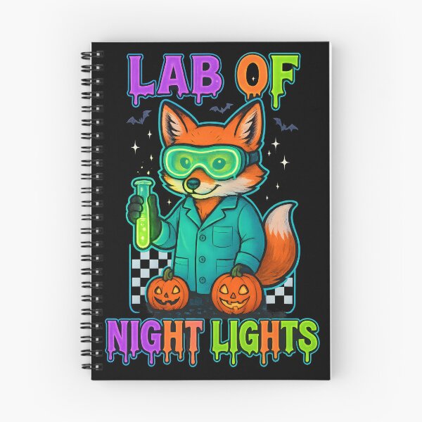 Item preview, Lab of Night Lights – Cute Fox Medical Lab Tech Halloween T-Shirt designed and sold by ClinicalHubs.