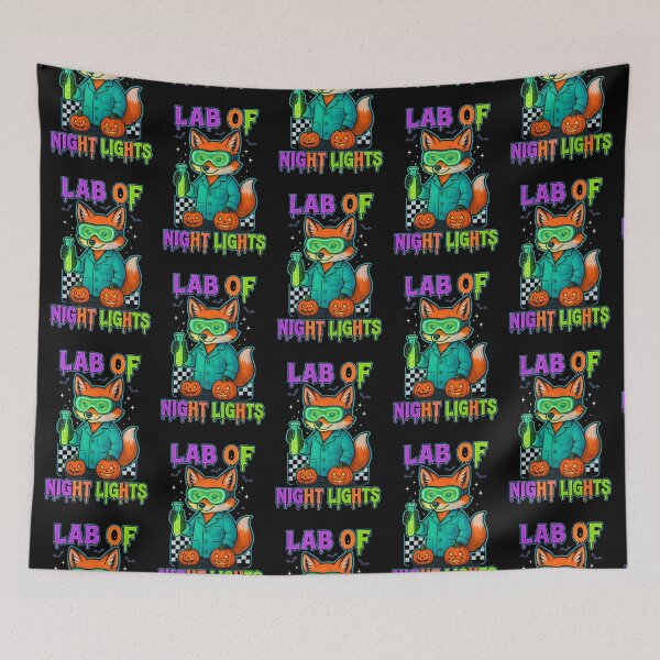 Item preview, Lab of Night Lights – Cute Fox Medical Lab Tech Halloween T-Shirt designed and sold by ClinicalHubs.