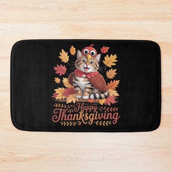 Item preview, Happy Thanksgiving Cat Turkey Christmas Day designed and sold by LeeEvans222.