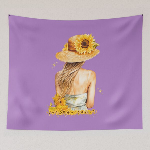 Item preview, Sunflower girl of hat designed and sold by andrasdesignssss.