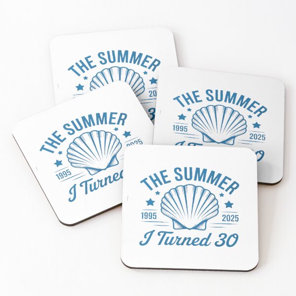 Item preview, The Summer I Turn 30 Summer Party Seashell Coastal Beach designed and sold by BlackStars3Neon.