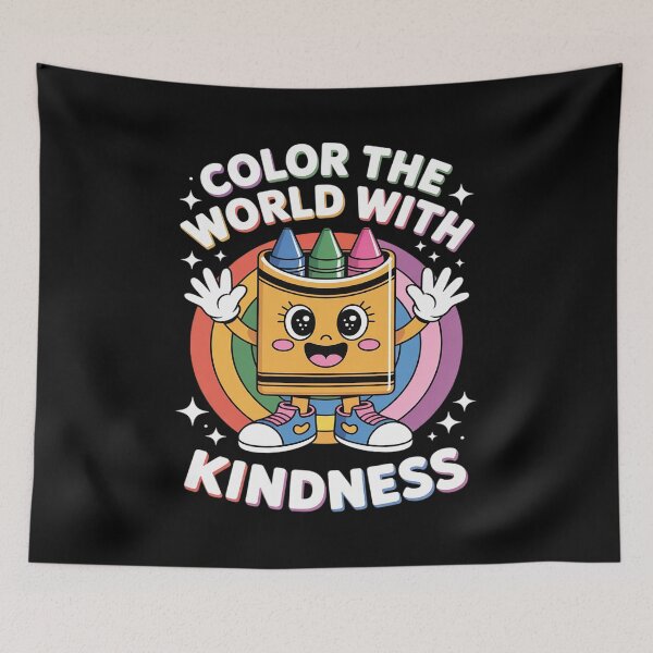 Item preview, The World With Kindness Crayon Mental Health Awareness designed and sold by BlackStars3Neon.