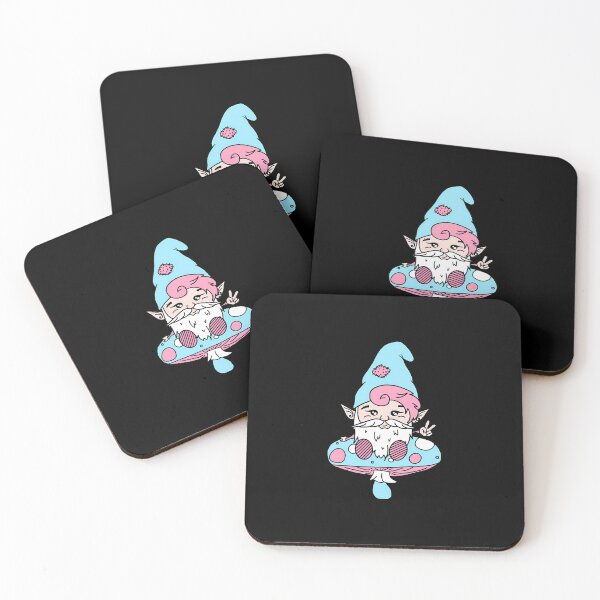Item preview, trans gnome on a mushroom designed and sold by Cathrinemartine.