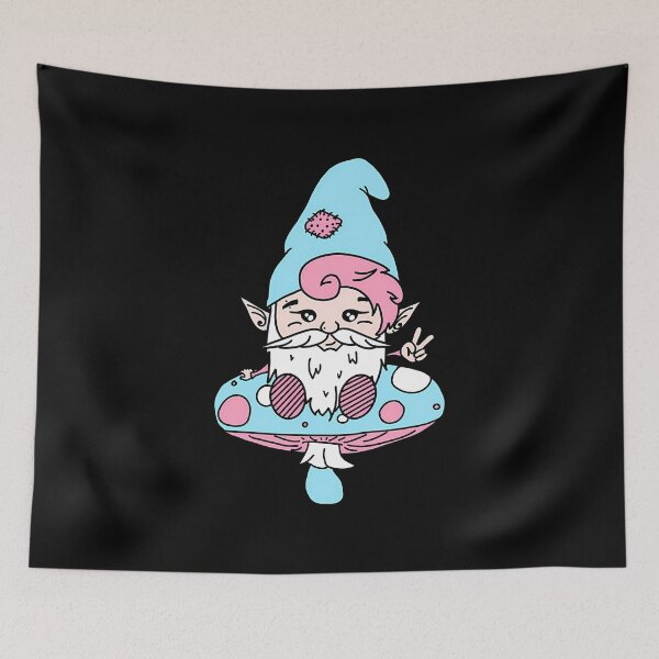 Item preview, trans gnome on a mushroom designed and sold by Cathrinemartine.