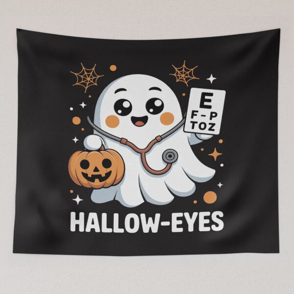 Item preview, Hallow-Eyes Optometry Halloween Ophthalmologist Eye Doctor designed and sold by CraftyCuttable.
