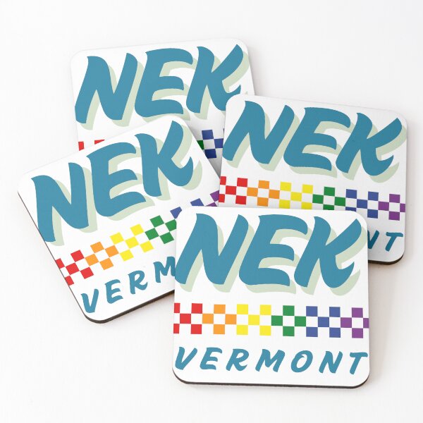 Item preview, NEK Vermont Pride Design with Rainbow Checkered Flag for Northeast Kingdom Support designed and sold by WarFX Designs.