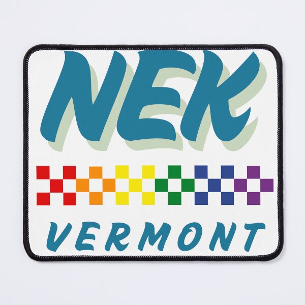 Item preview, NEK Vermont Pride Design with Rainbow Checkered Flag for Northeast Kingdom Support designed and sold by WarFX Designs.