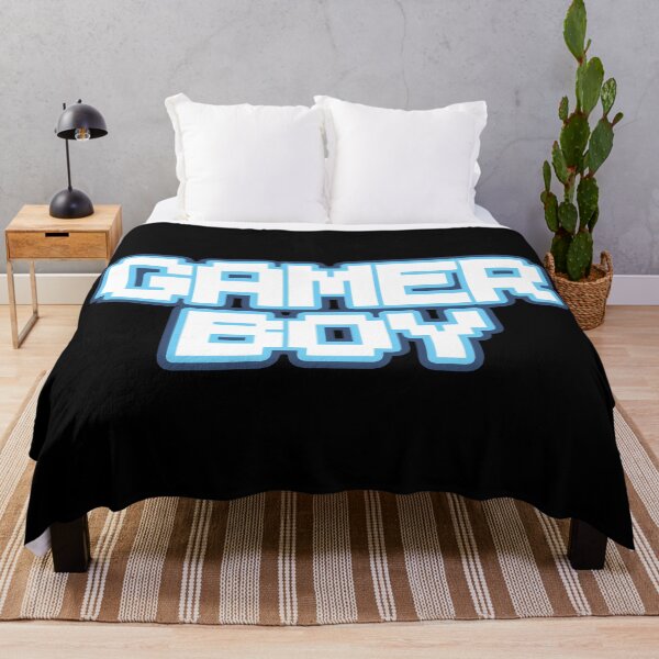 Item preview, Gamer Boy White Blue Indigo Pixel Text Retro Videogame designed and sold by Hi It's Elsie!.